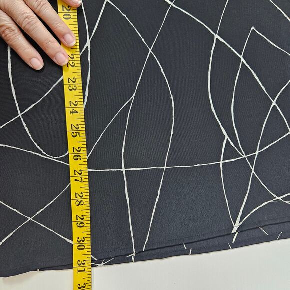 Venezia Black & White Abstract Print V-Neck Sleeveless Midi Dress Size 14/16 - Picture 8 of 8